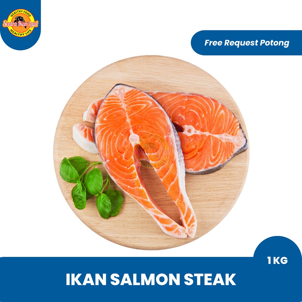 

Salmon Steak Norwegian Trout Fish Cut Premium 1 Kg