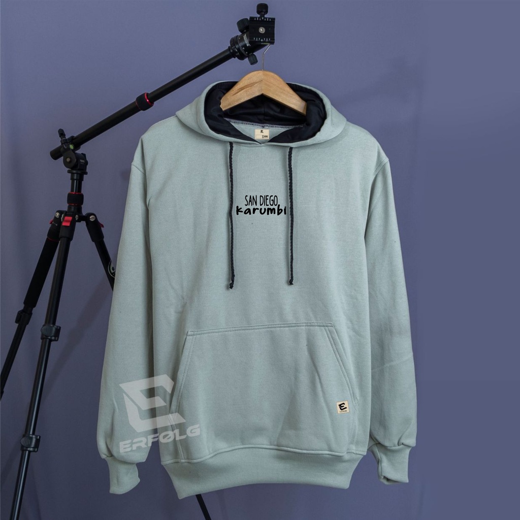 ErfolgOffiziell Clothing Hoodie Original Pria Wanita Warna Light Cream Sweater Oversize Basic Sablon Motif San Diego Karumbi Switer Oblong Jumper Jumbo Brand Lokal Distro Bandung Suwiter Hodie Bahan Katun Fleece Tebal Premium Gaya Aestetic Korean Style