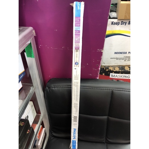 lampu TL led ecofit philips 8watt 60cm  / 16 watt 120cm cahaya putih