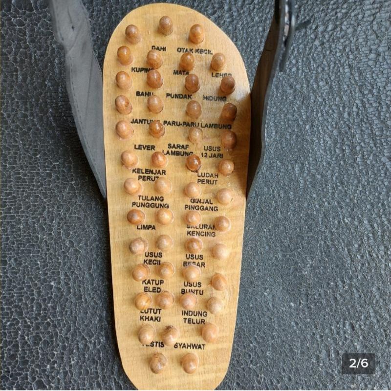 Sandal Rematik Kesehatan Refleksi Kayu