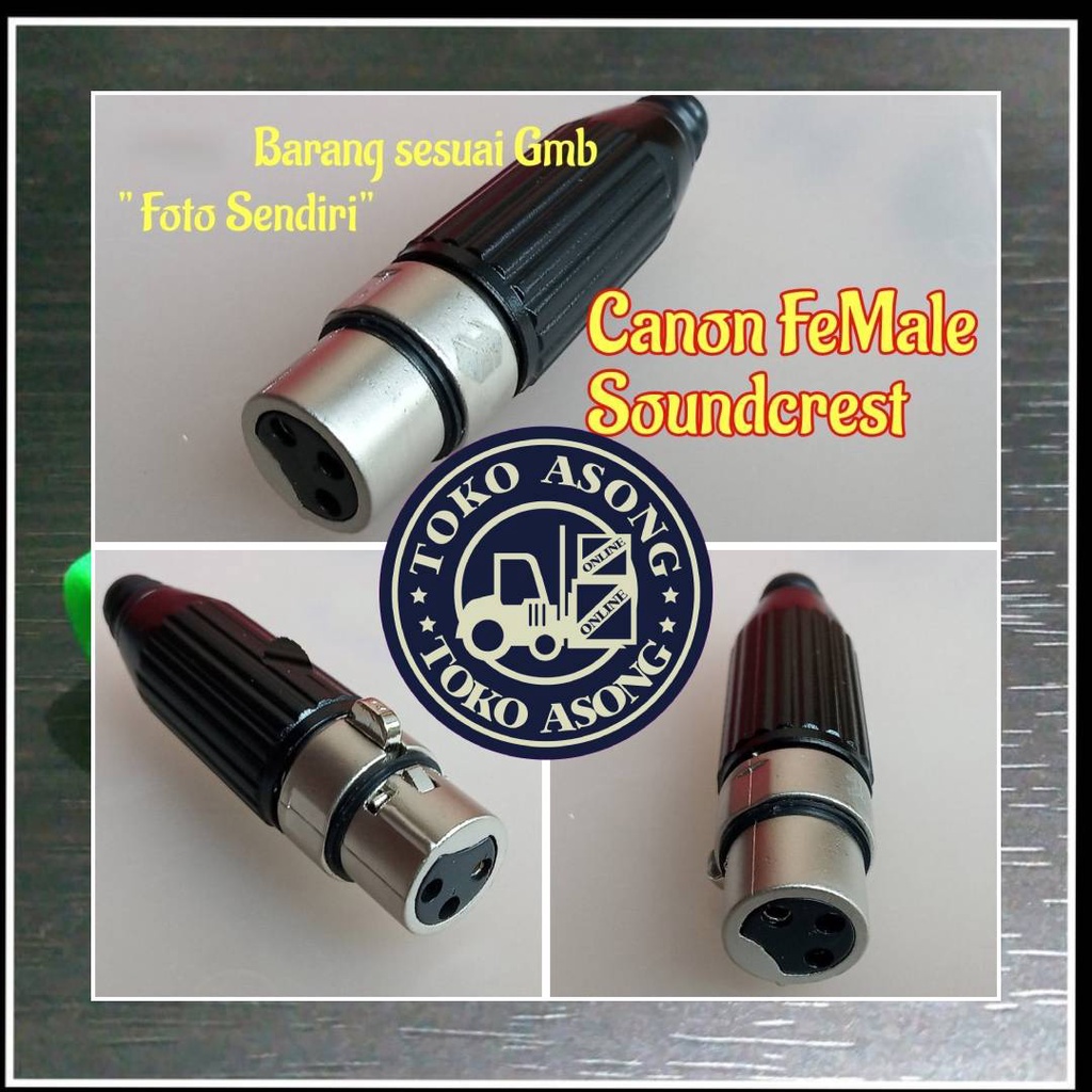 Jack Cannon Canon Soundcrest Mic Microphone Female 3 Pin Soundcres