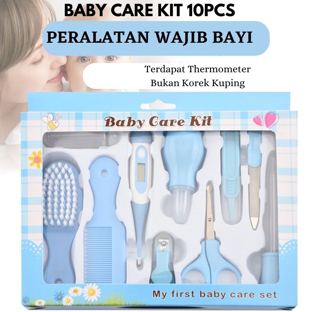 Perlengkapan Bayi Set Newborn Baby Care Grooming Kit Newborn Gift Baby Kit Baby Care Kit Set 6 Pcs / 10 Pcs / 13 Pcs Gunting Kuku Termometer Sisir Bayi Baby Kit Baby Set Hadiah Bayi