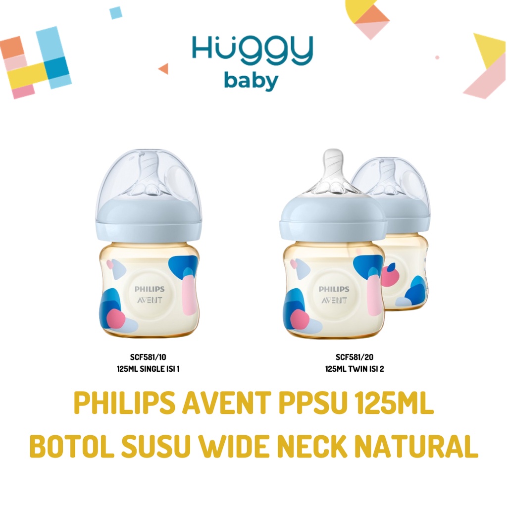 Philips Avent Natural PPSU Bottle 125ml | Botol Susu Wide Neck Natural