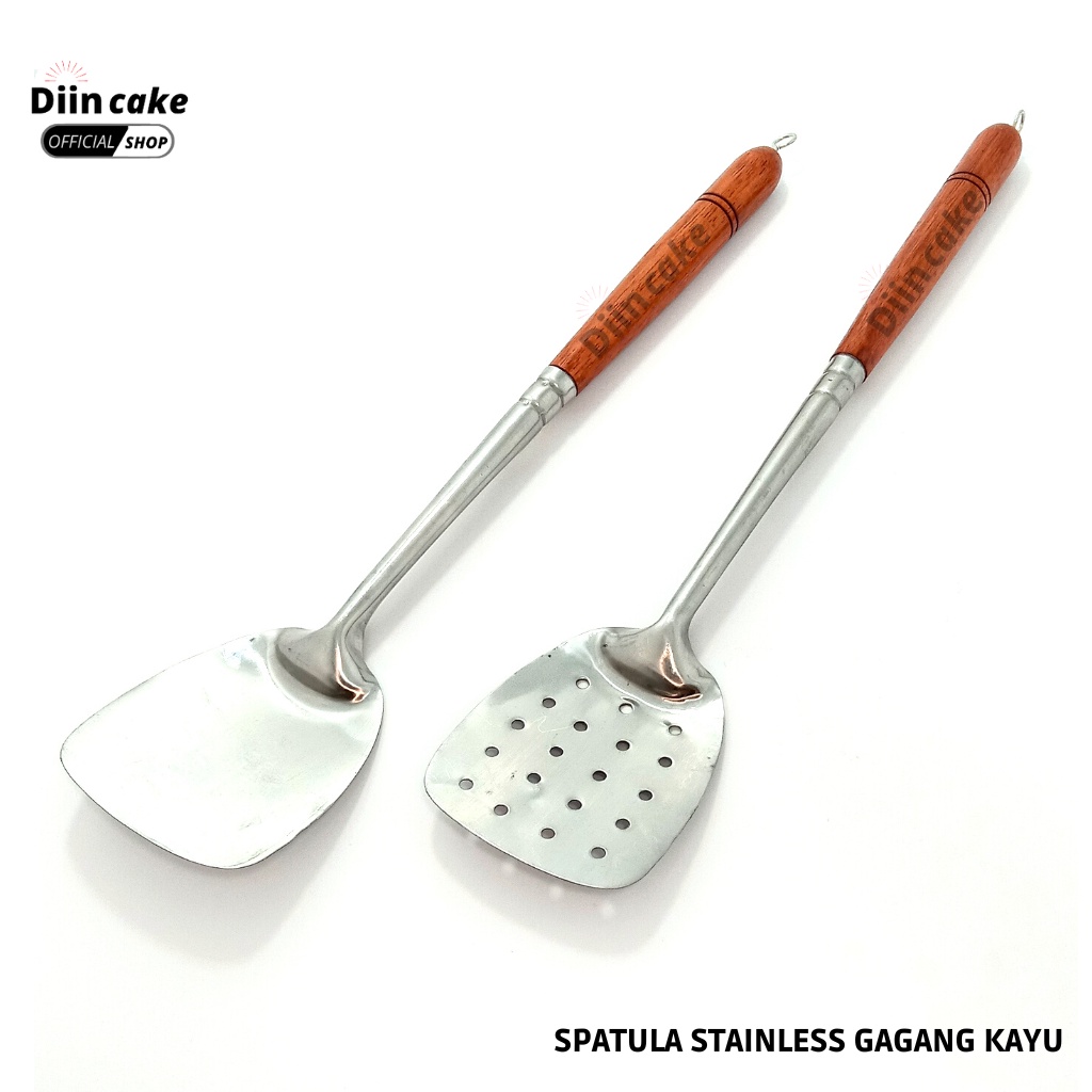 Spatula / Sodet / Sutil Stainless Gagang Kayu