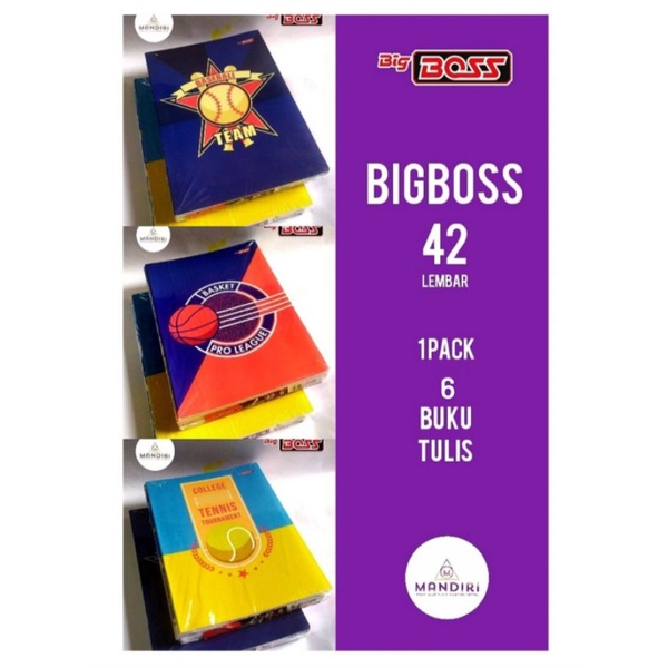 

[ 42 LEMBAR ] BIGBOSS Buku Tulis // Buku Tulis Sekolah / Buku Tulis Lucu / Buku Tulis Bergaris