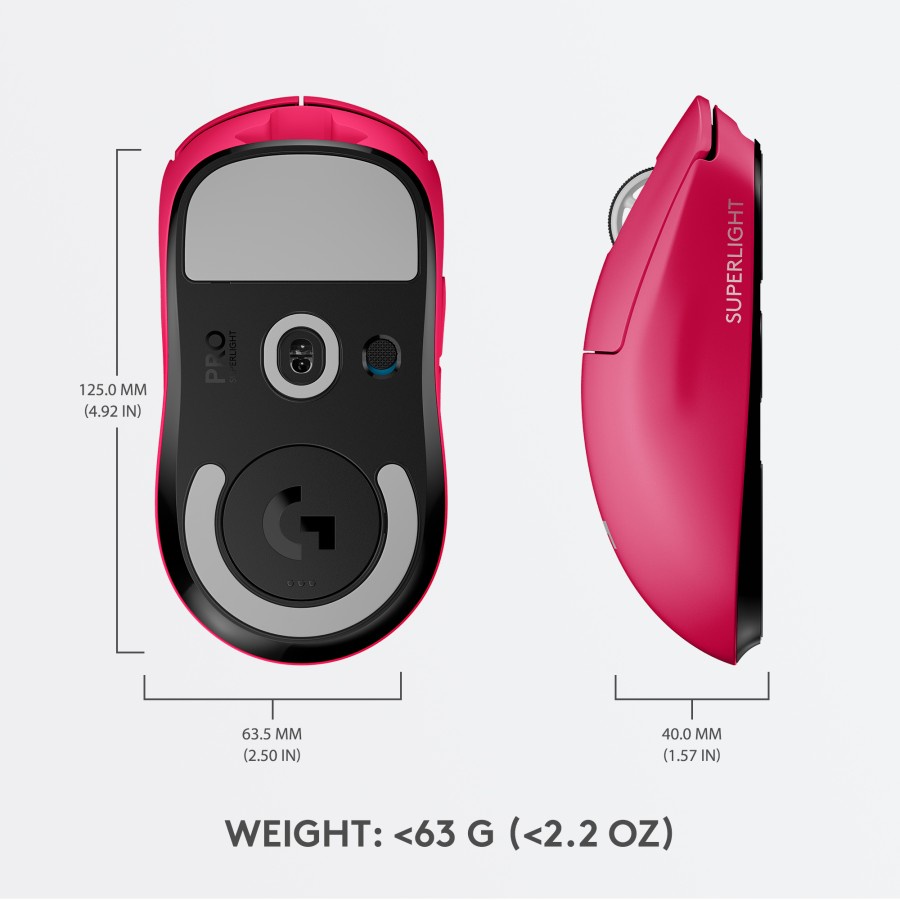 Logitech G PRO X SUPERLIGHT Mouse Gaming Wireless E-Sports - Pink