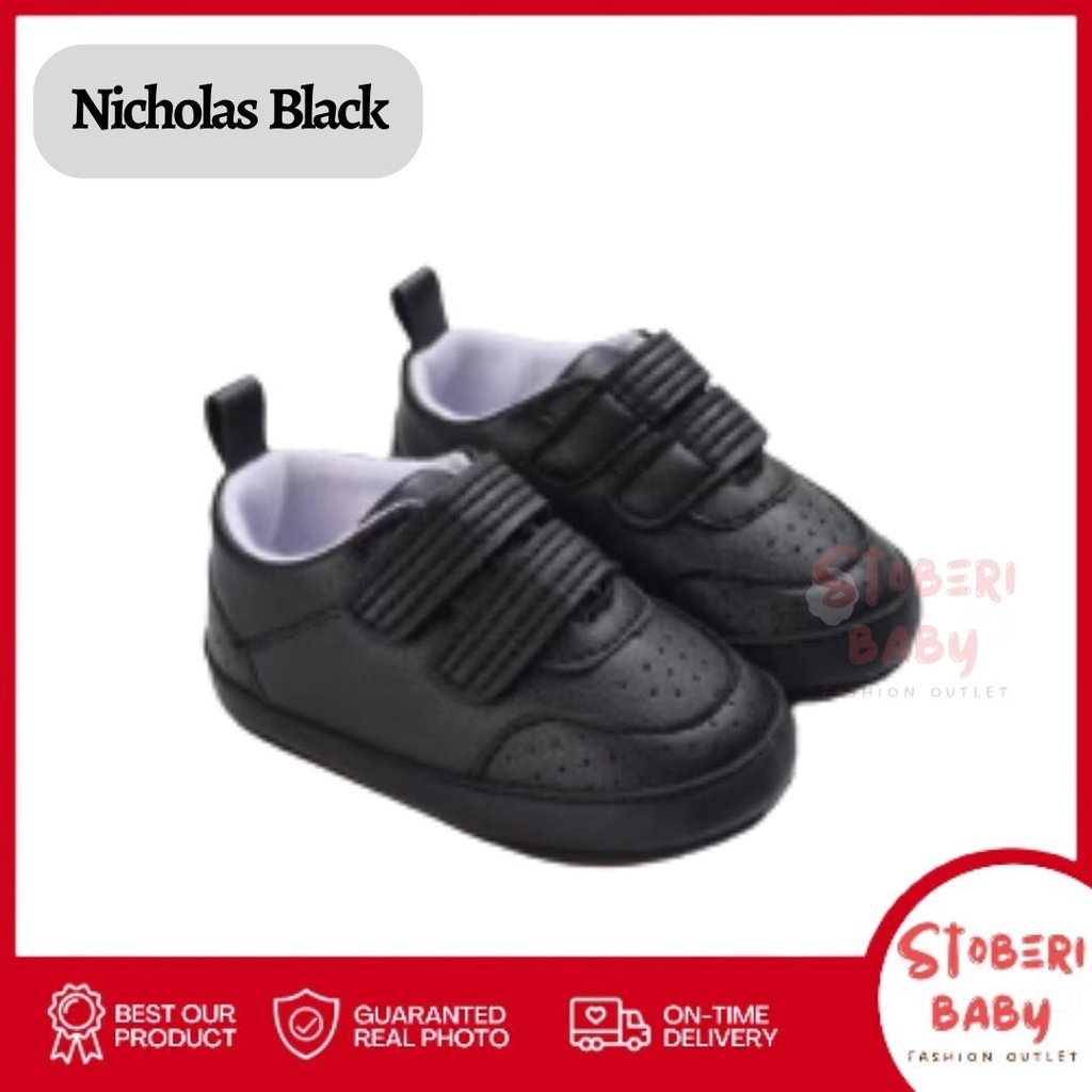 stoberi baby - PREWALKER Sepatu Anak Bayi Baby Shoes Sandal Casual Socks Anti Slip Bahan Import / NICHOLAS