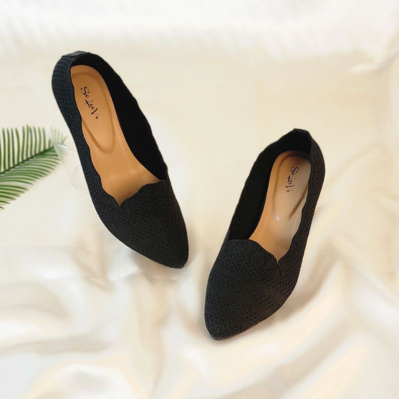 Arlaine Emily Sepatu Heels Wanita/Sepatu Heels Wanita Import/Sepatu Rajut Wanita/Sepatu Heels 5cm