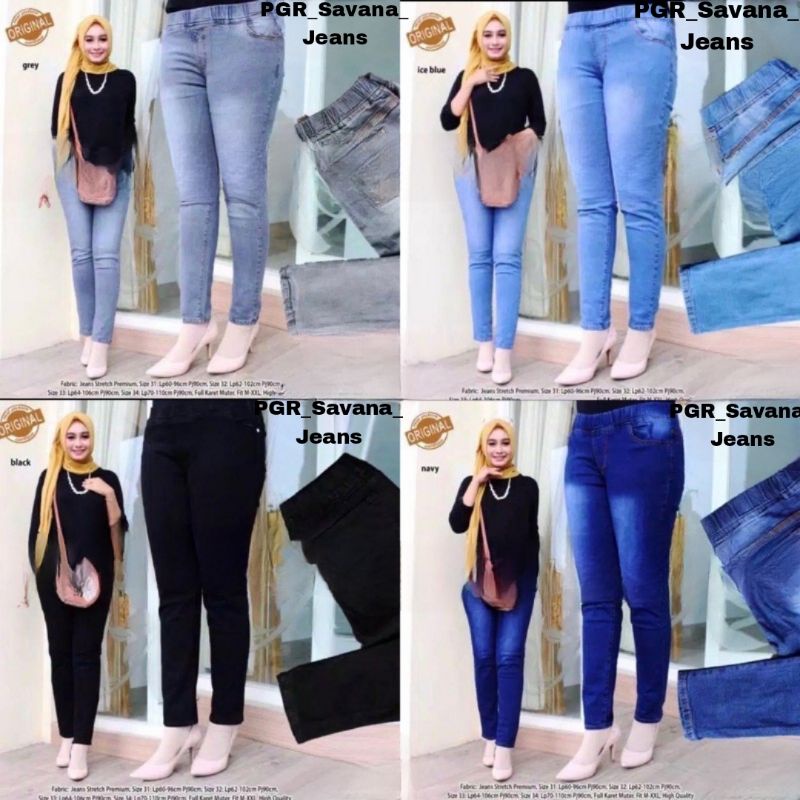 Celana Jegging Jeans Celana Legging Jeans Strceth Jegging Jeans Pinggan Karet Jumbo