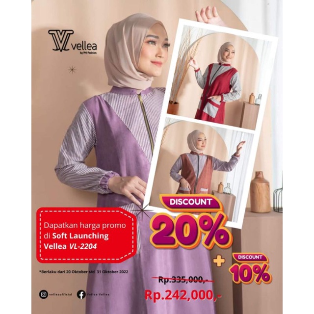 (New/COD) Dress "VL-2204" By Vellea Pn Fashion