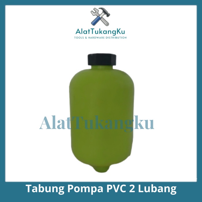 Tabung Pompa Air 2 Lubang PVC Tebal/Tangki Air Plastik Pompa PVC