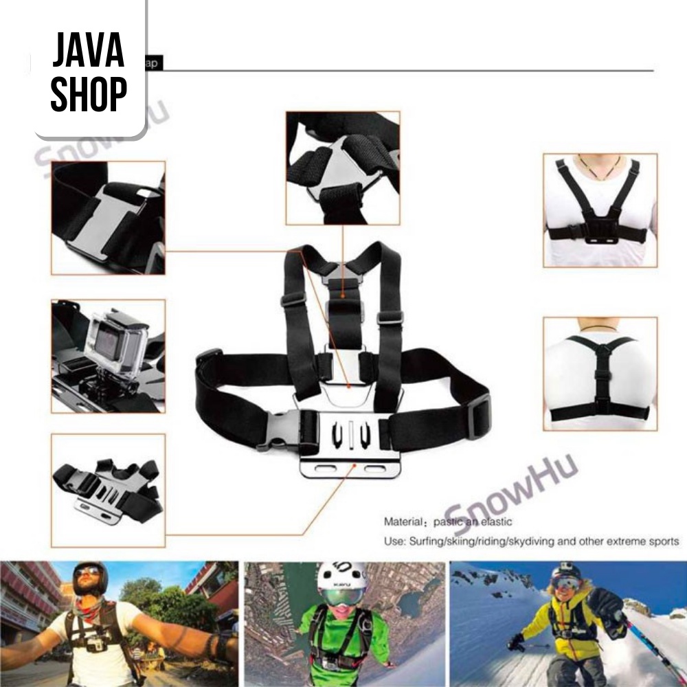 JAVASHOP Aksesoris Kamera Gopro Lengkap Full Set For Action Cam Xiomi Yi