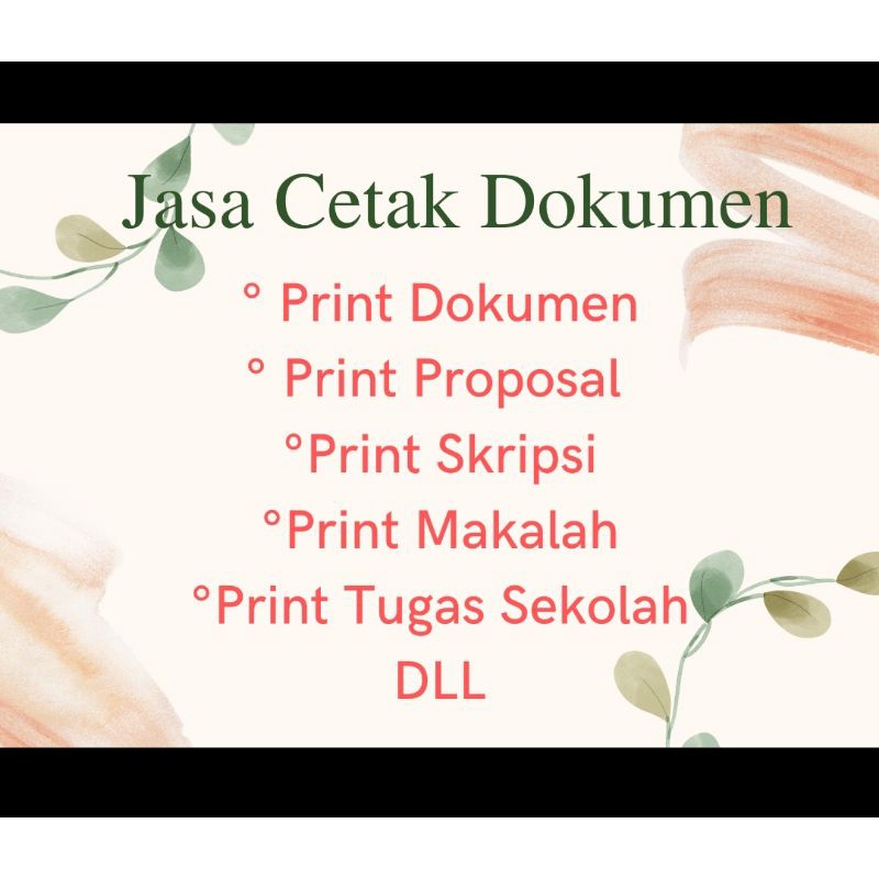 

Jasa Print Dokumen, Makalah DLL