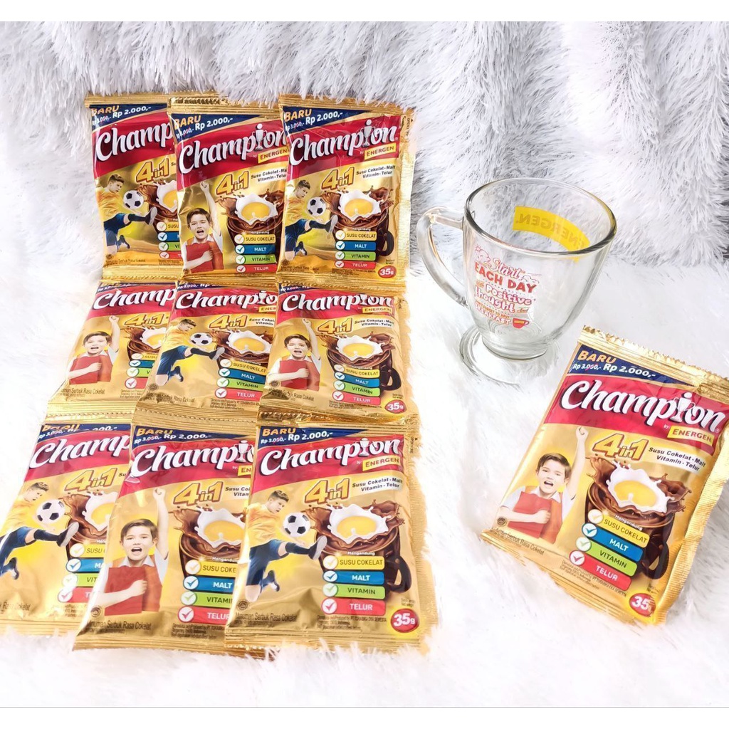 

ENERGEN CHAMPION 35GR FREE GELAS CANTIK