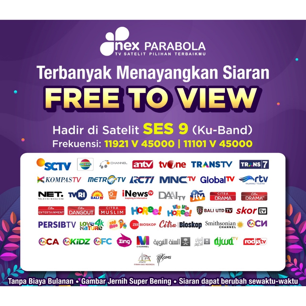 PARABOLA NEX PARABOLA LUBANG2 KOMPLIT RECEIVER NEX MERAH ANTENA 60 CM