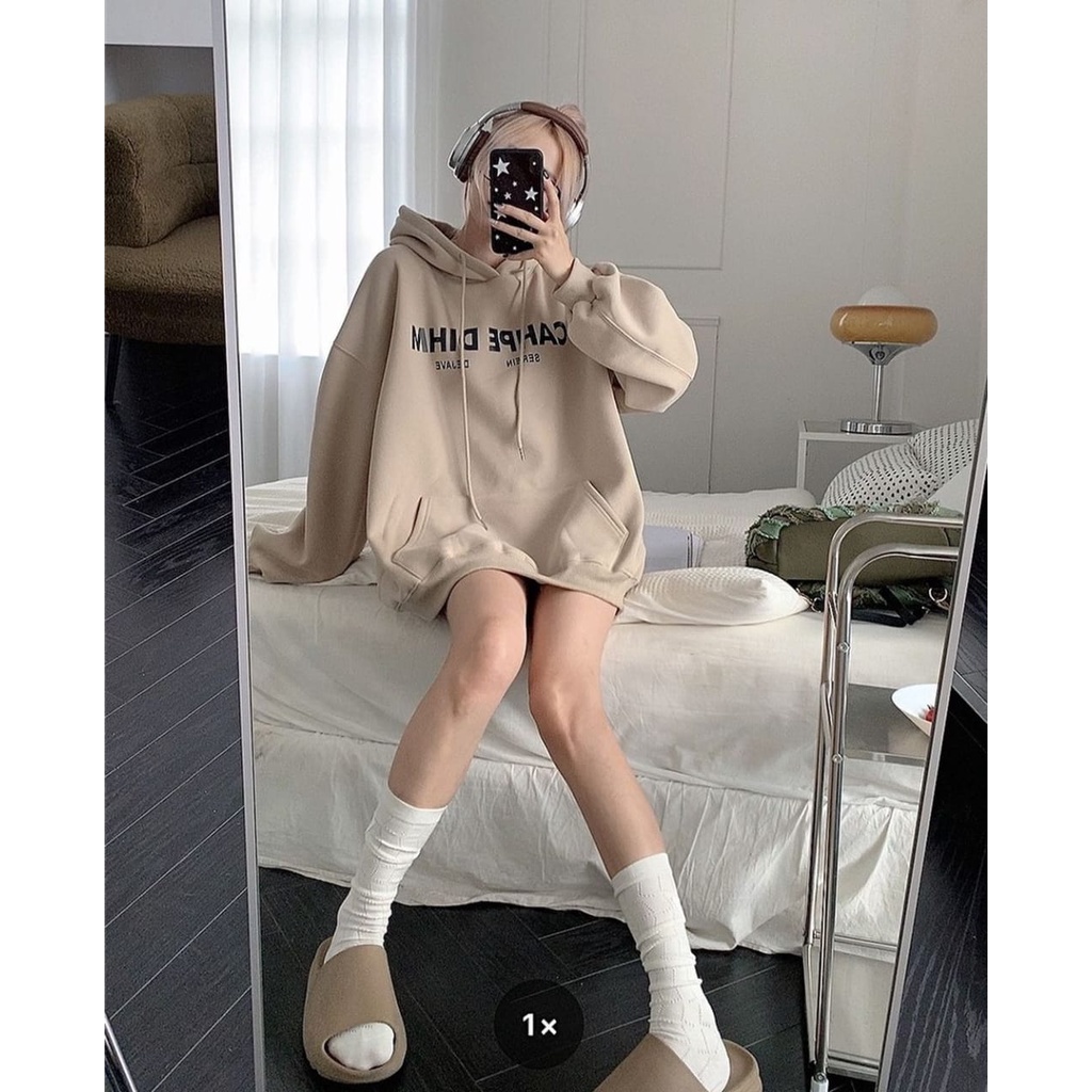 CAHPE DIHM HOODIE SWEATER WANITA OVERSIZE / SWEATER HOODIE WANITA KOREAN STYLE