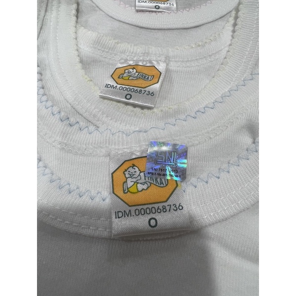 (6pcs) Singlet dalaman anak Finka putih polos katun termurah