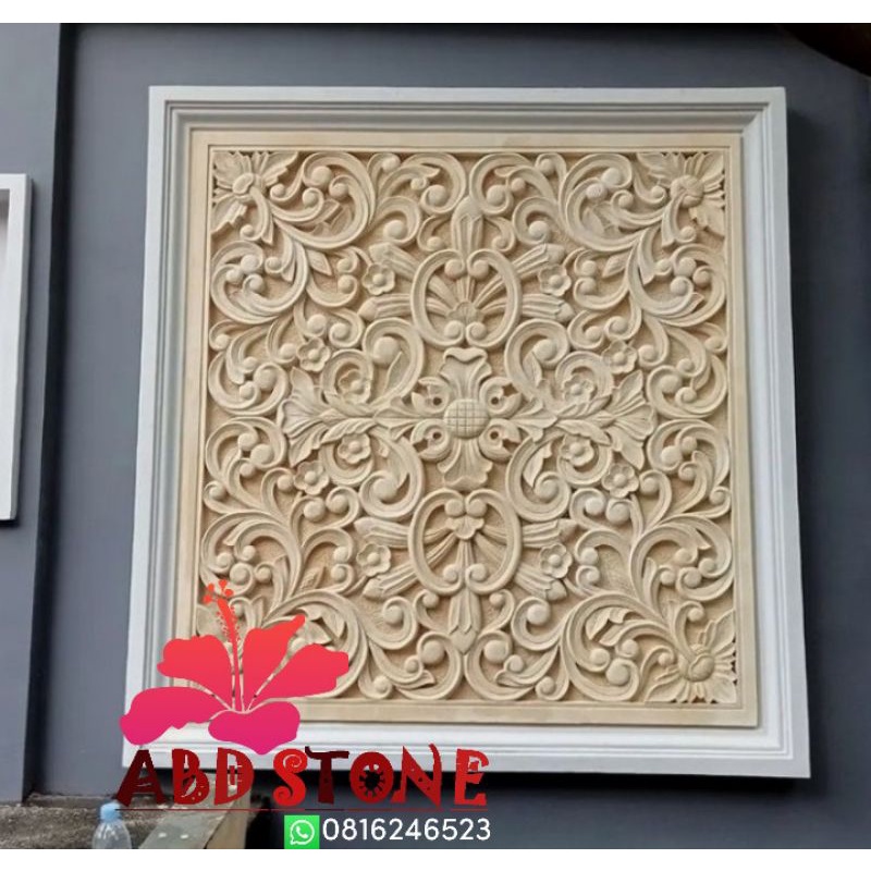 jogja relief paras ukir dekorasi dinding batu alam berbagai motif