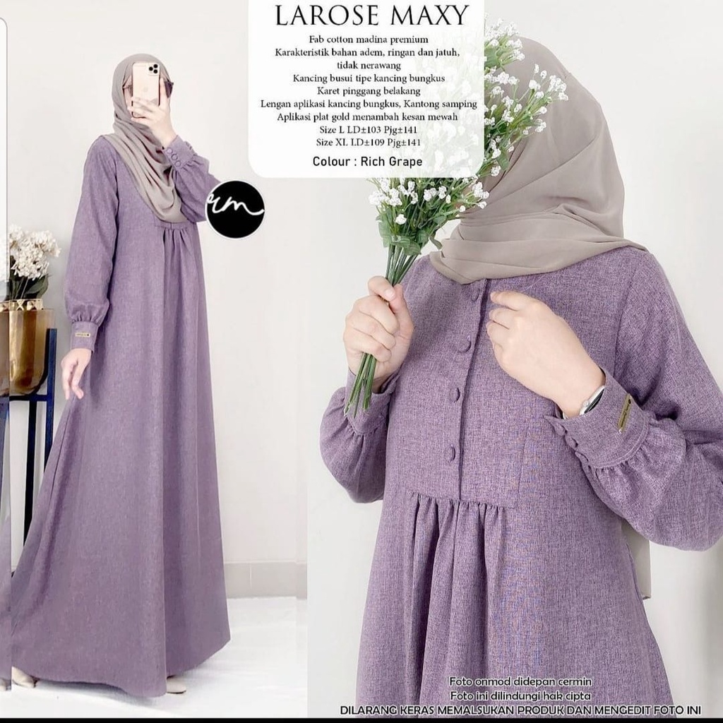 Lataya Maxy Crinkle JUMBO 130CM & Larose Maxy Jumbo LD 120CM  || Busana Muslim terbaru 2022 || Laros