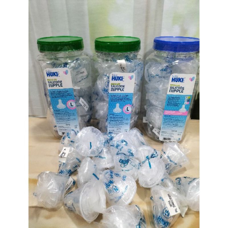 DOT Nipple Huki/nipple Reguler Untuk Semua Botol Slim Berkualitas  Size S M L /Satuan