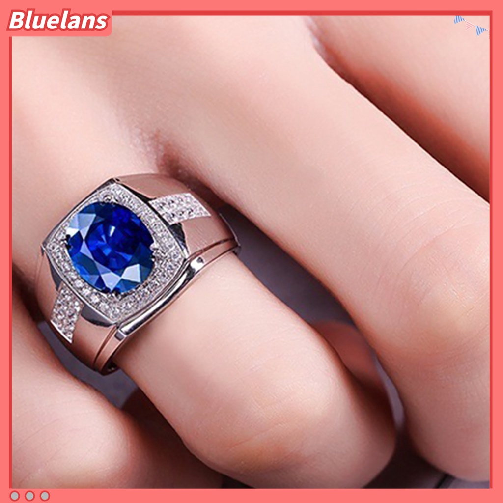 Cincin Jari Bahan Cubic Zirconia Berlian Imitasi Untuk Pria