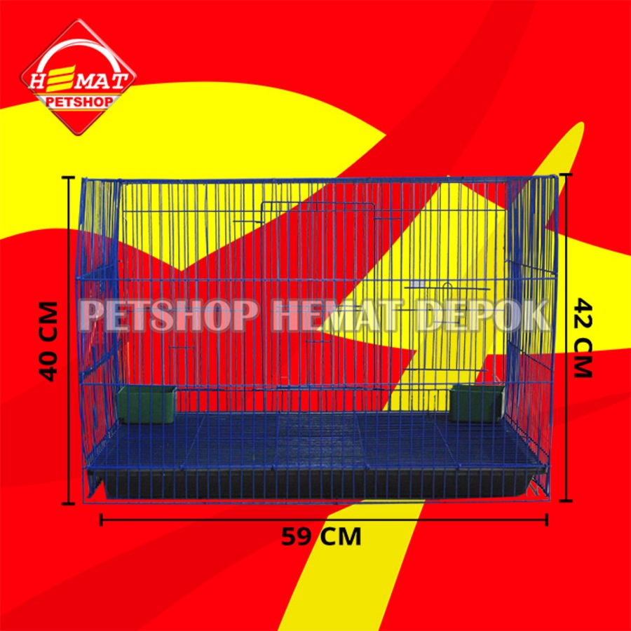 Kandang Hewan Kelinci Besi lipat premium Rabbit Cage