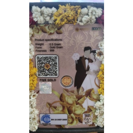 gift pernikahan emas antam 0,5 grm