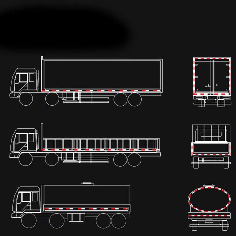 1 Pc Stiker Reflektif Peringatan Bentuk Persegi Panjang Bahan Plastik Untuk Aksesoris Mobil Truk