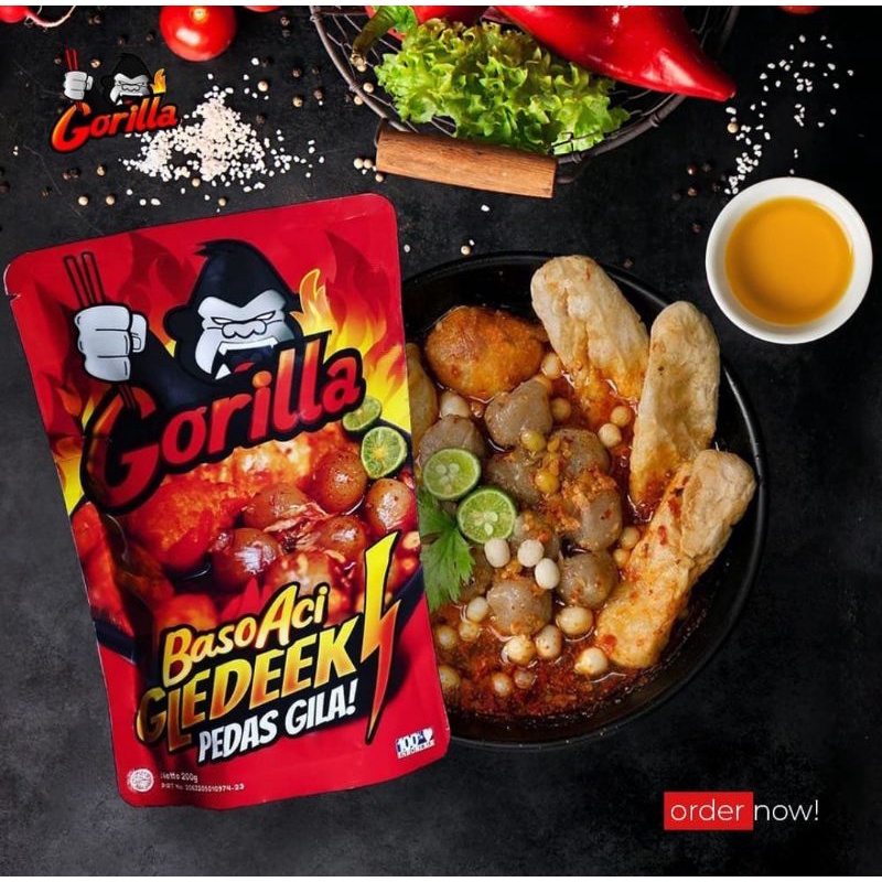 Baso Aci Gledek Pedas Gila Gorilla Khas Garut Tahan 15 Hari Suhu Ruang 200gr