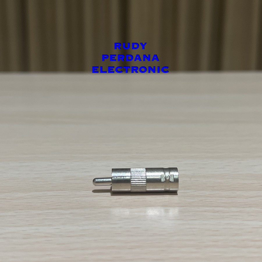 SAMBUNGAN I SOCKET SOKET BNC FEMALE TO JACK RCA MALE BESI SILVER