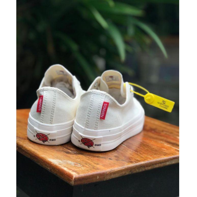 NOBRANDS PARCHMENT LOW WHITE NOBRANDS FOOTWEAR TPS PARCHMENT WHITE LOW ORIGINAL SEPATU PUTIH POLOS ‑