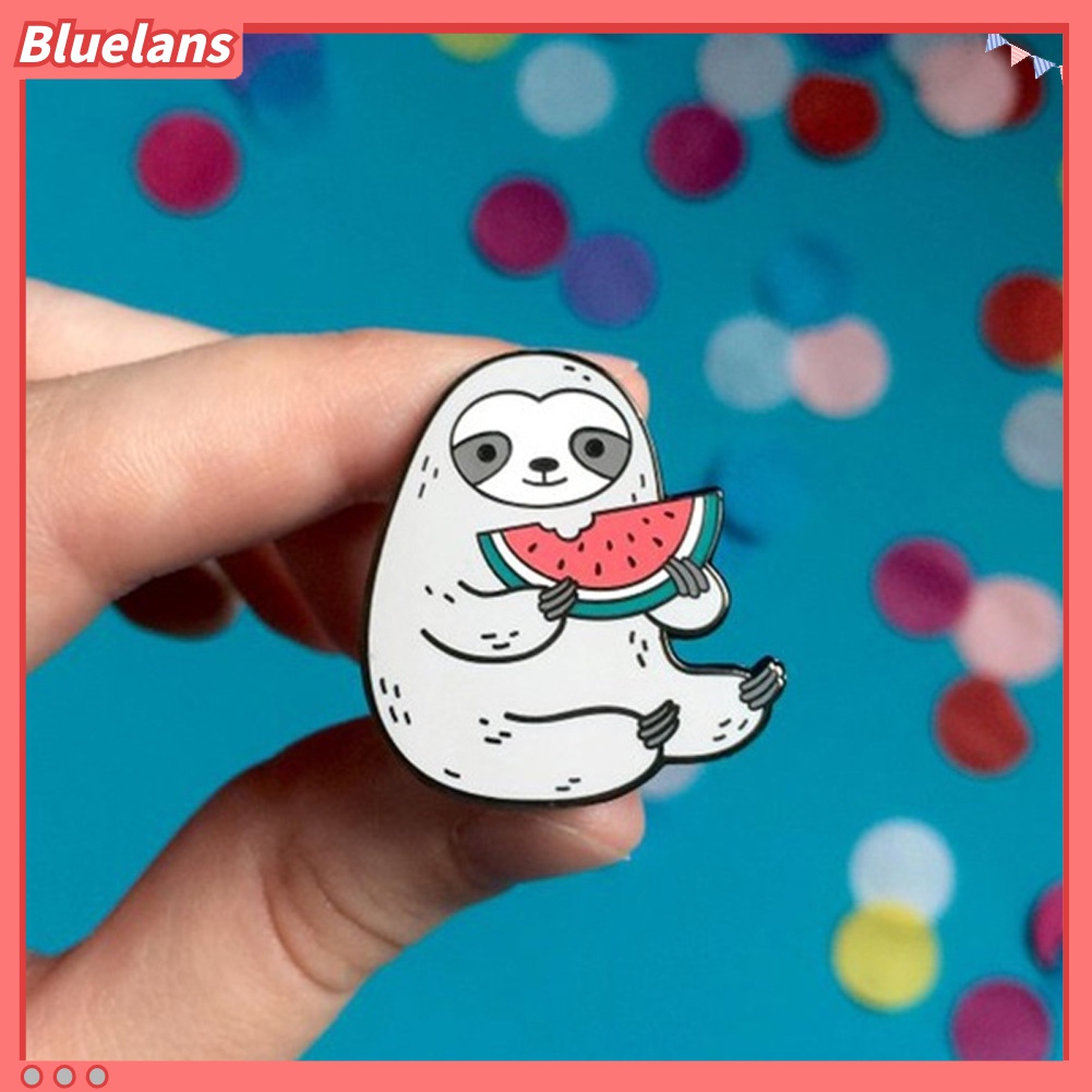 Bros Pin Enamel Bentuk Kartun Kungkang Makan Semangka Untuk Unisex