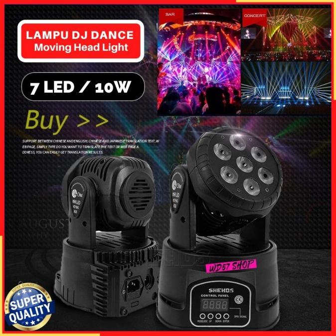 Lampu Sorot Disco Moving Head Putar Mini Led Rgb Usb Diskotik Panggung