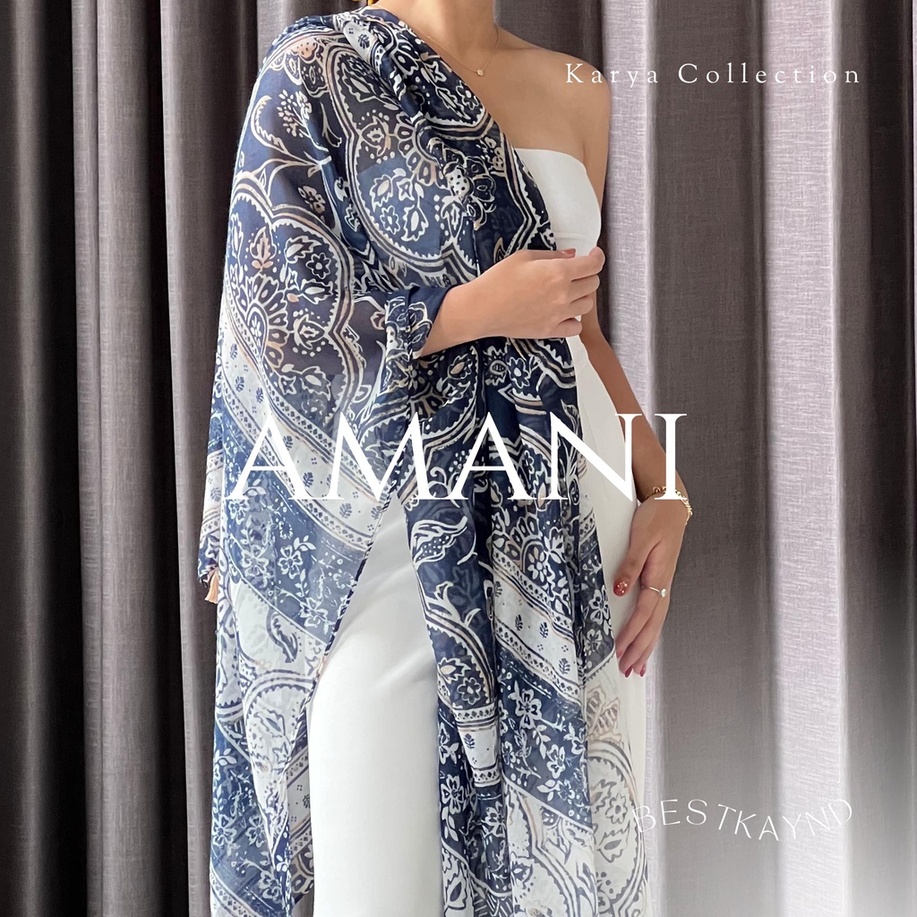 Amani Shawl Karya Collection | The Best Kaynd |  Premium Scarf Selendang Pashmina Syal Shawl Pasmina Hijab Kain Batik