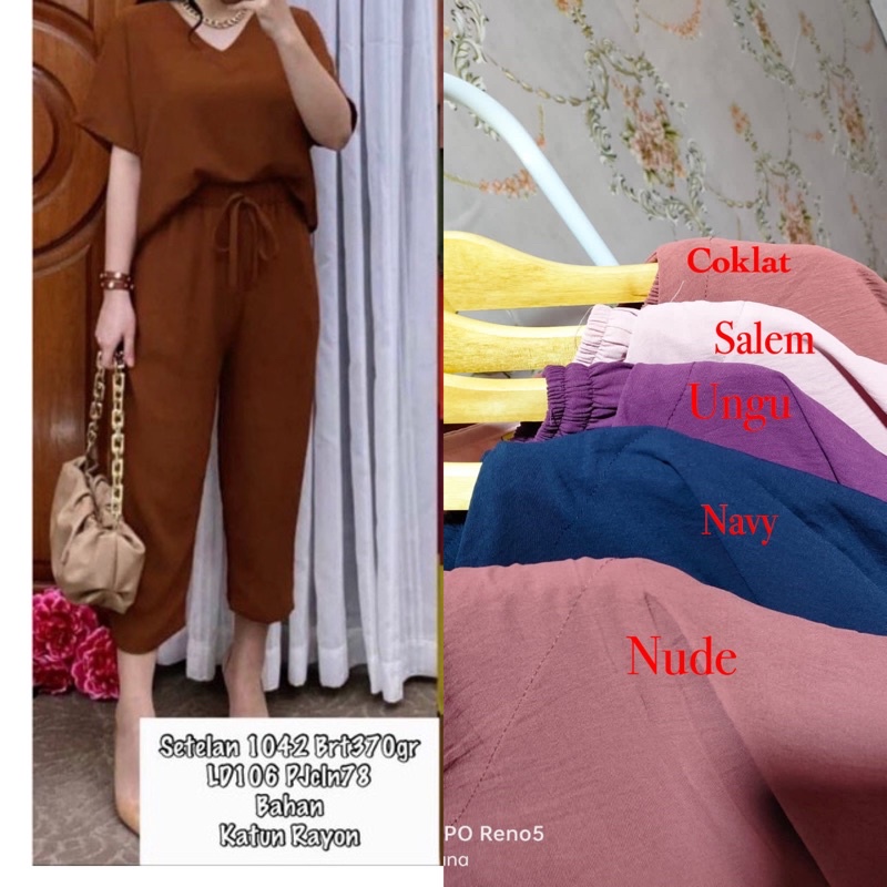 ONE SET ANDIN KERAH BAHAN CRINGKEL