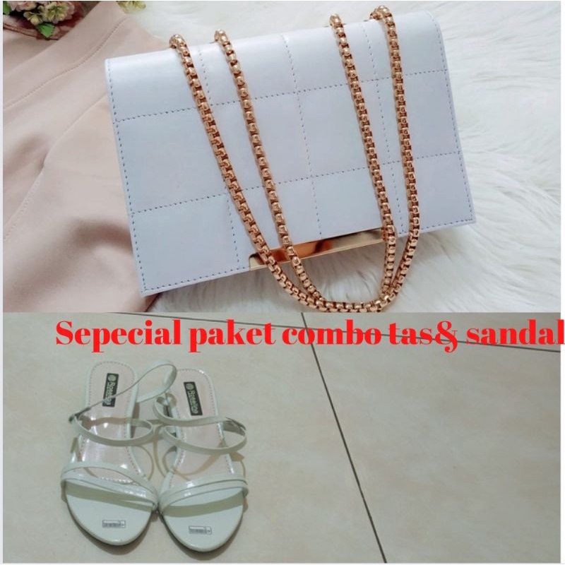 [[ free dus box]] paket tas dan sandal wanita terbaru