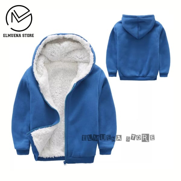 hoodie anak jaket baby sweater musim gugur, jaket dobel puring bulu domba sintetis, jaket anak bayi 