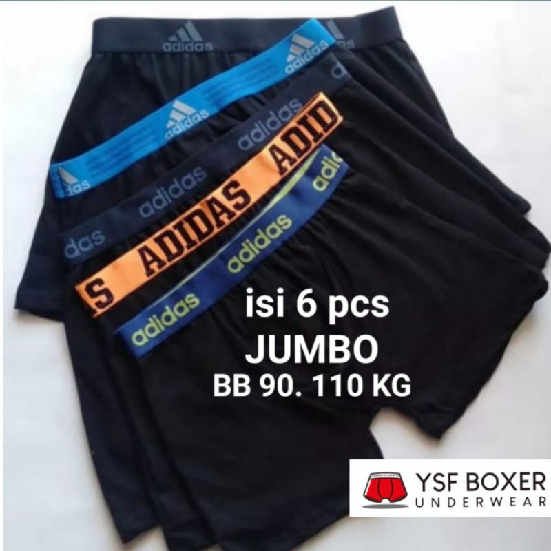 (6 PCS) CD BOXER JUMBO 100% SPANDEK CUTTON