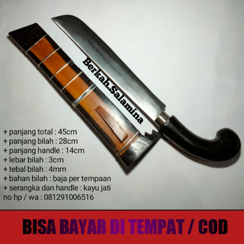 Golok baja per asli pemotong kayu / bambu