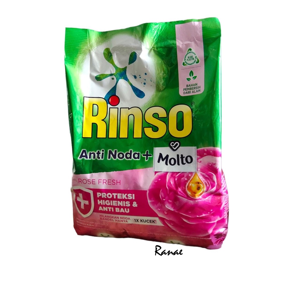 ROSE FRESH - Rinso Anti Noda + Molto Deterjen Bubuk Rose Fresh 770G