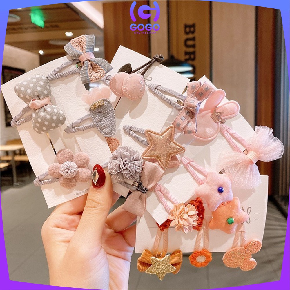 GOGO-C340-C342 Jepit Rambut Anak Lucu Set 10 IN 1 / Baby Hair Clip Ala Korea / Jepit Rambut Korea Anak / Jepitan Rambut Anak Korea Fashion / Hair Pin Rambut / Hair Clips