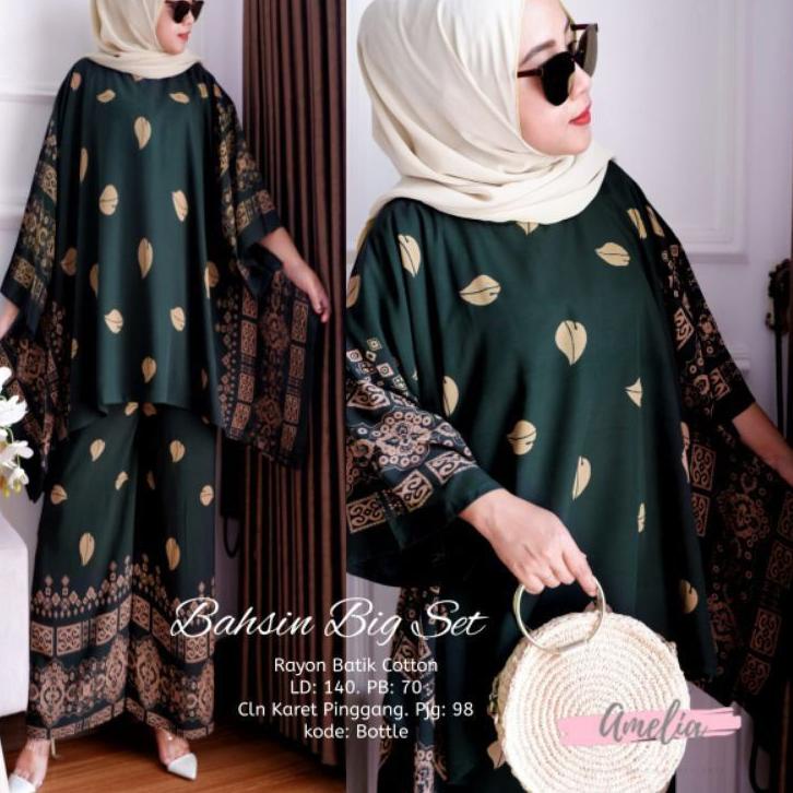 BISA COD ✔️Bahsin Big Set Daster Setelan wak Jumbo Setelan Wanita AIK BIG SET BY ORI NAURA SET // DA