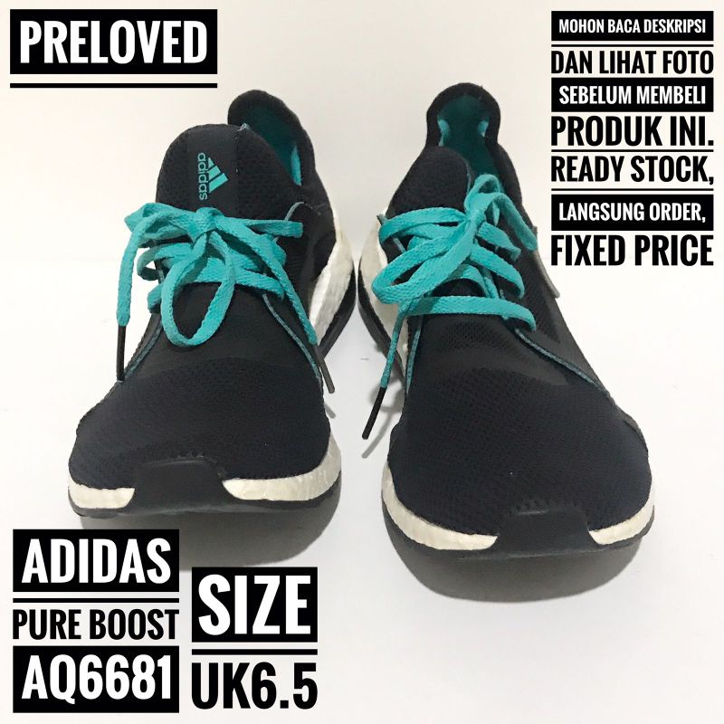 PR3LOV3D - ORIGINAL ADIDAS PURE BOOST AQ6681 RUNNING SHOES GYM SEPATU LARI CEWEK WANITA OLAHRAGA MUR