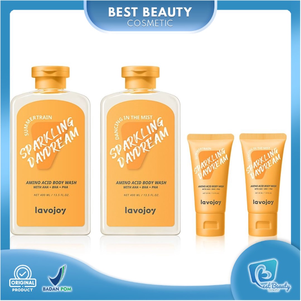★ BB ★ LVJ Lavojoy Sparkling Daydream Body Wash 30ml - 400ml | Dancing In The Mist - Summertrain | Sabun Mandi | AHA | Salicylic Acid | Rosemary | Sabun Jerawat