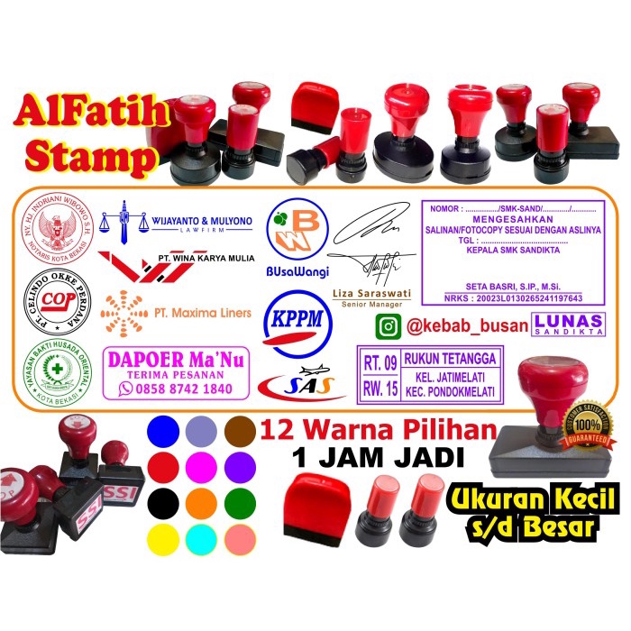 

Buruan Stempel Otomatis Free Design Terbatas