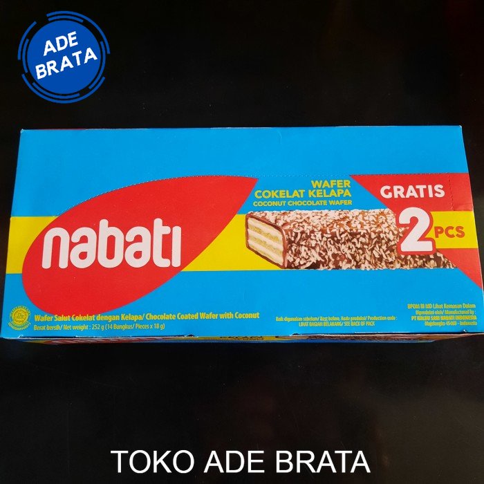 

nabati wafer rasa coklat kelapa isi 12 pcs