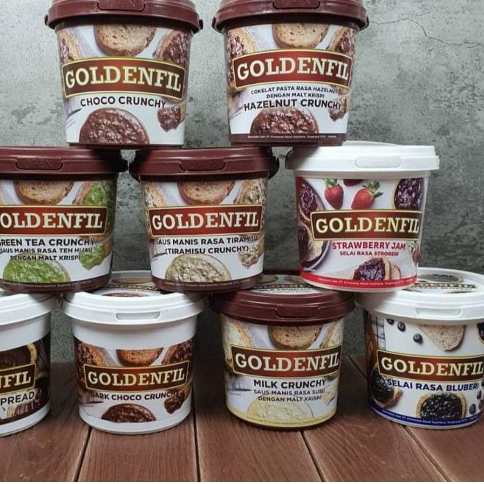 

✨Terbaru✨ GOLDENFIL CHOCO CRUNCHY CHEESE HAZELNUT TIRAMISU MILK SPREAD BLUEBERRY STRAWBERRY gas !!