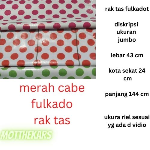 RAK TAS GANTUNG FULLKADOT JUMBO PAKAI RESLETING KANAN KIRI ALAS TRIPLEK RAK SEPATU RAK TAS RAK KOSMETIK RAK HIJAB