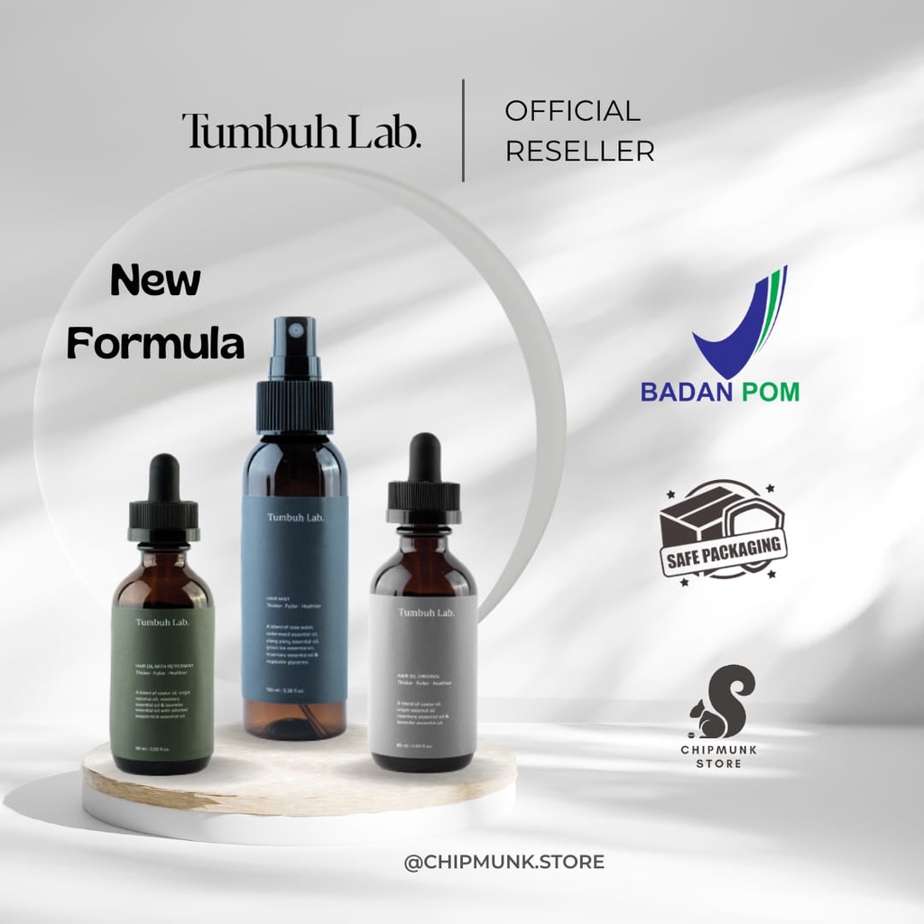 Jual Tumbuh Lab / New Formula Oil Peppermint / Original / Hair Mist