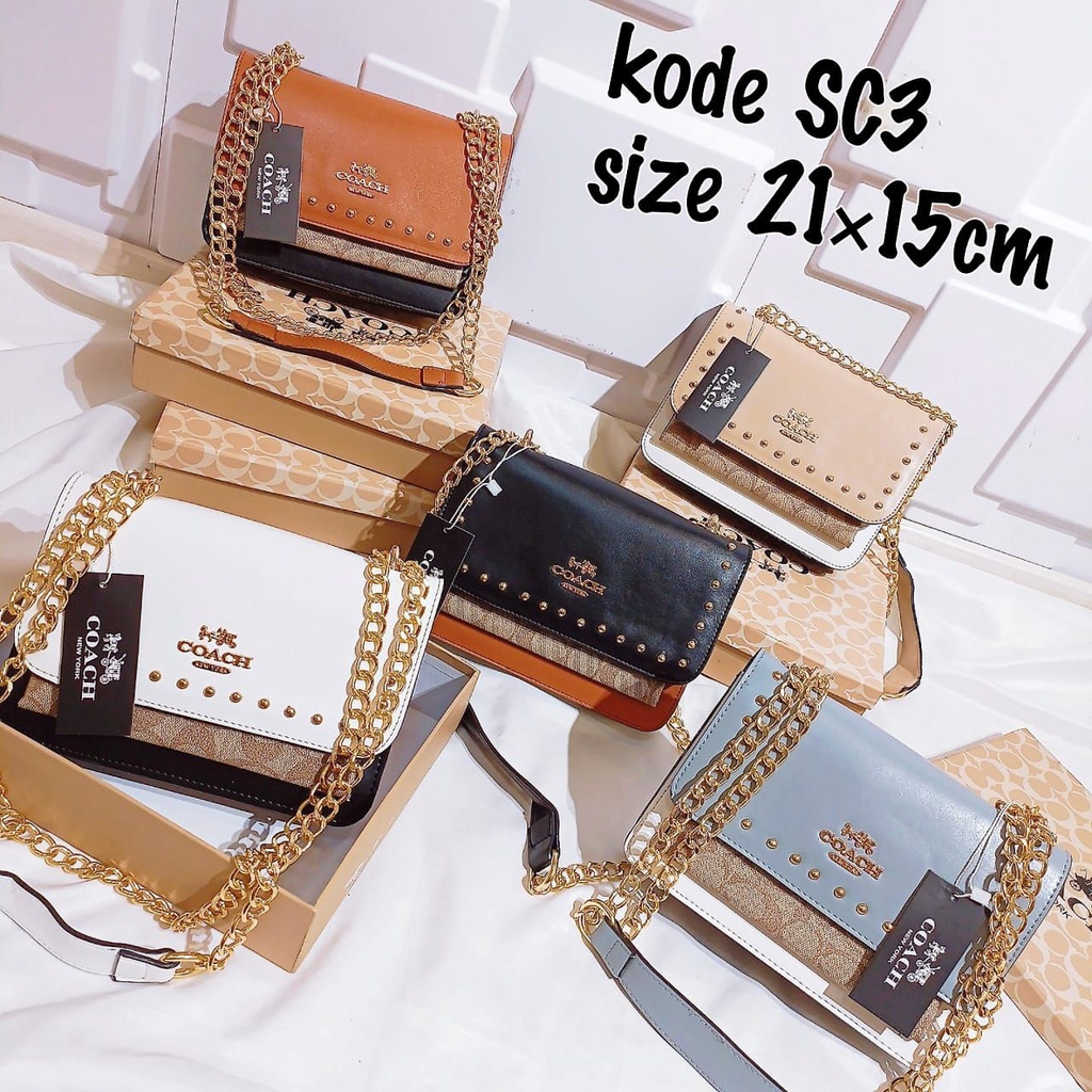TAS SELEMPANG C*OCH KLARE CROSBODDY KODE SC3 + FREE BOX